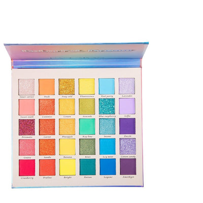 30 Colors Shimmer Matte Glitter Dreamy Rainbow Palette Eye Shadow Plate