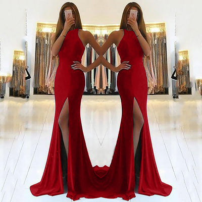 Sexy Long Evening Dresses for Ladies with Hollow Design