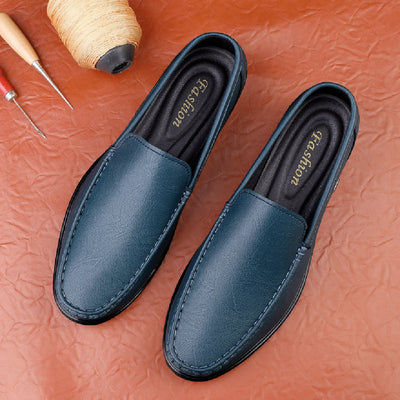 Fashion Multi-color Cowhide Casual Loafers Men