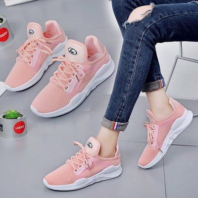 Summer Running Shoes, Board Shoes, Students Casual Breathable White Shoes