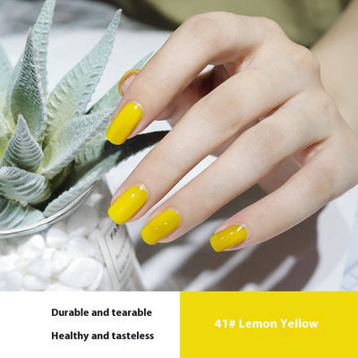 Women's Peelable Lemon Yellow Baking-free Nail Polish