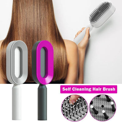 Self Cleaning Hair Brush For Women Massage Scalp Promote Blood Circulation Anti Hair Loss 3D Hair Growth Comb Hairbrush Self-Cleaning Hair Brush   3D Air Cushion Massager Brush   Airbag Massage Comb B