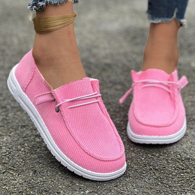 Casual Slip-on Flats Shoes Women Fashion Solid Color Loafers Lazy Shoes