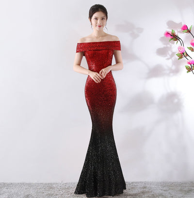 Elegant Birthday Party Slimming Host Long Dress for Women