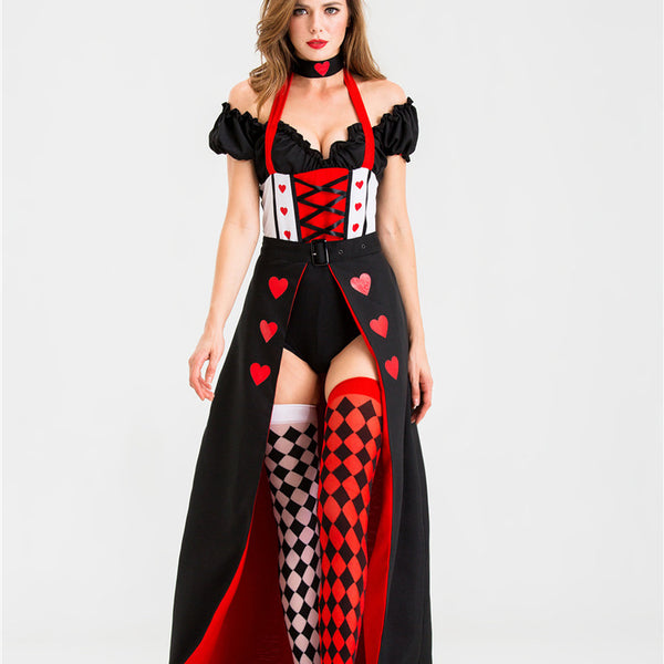 Queen Of Hearts Queen Dress Uniform Halloween Costume