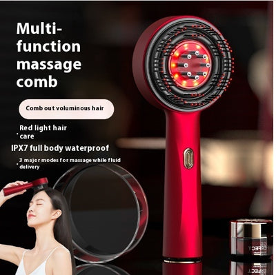 Electric Massage Comb Home Scalp Drain Comb Red Light Anti-slip Hair Care Multi-functional Massage Comb