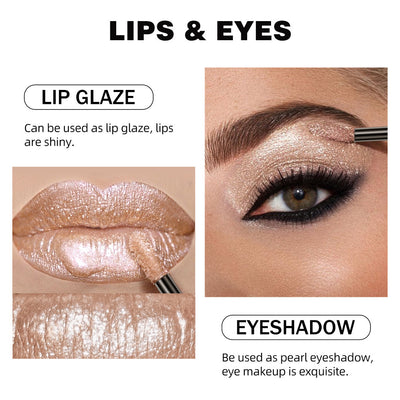 Liquid Lipstick Diamond Eye Shadow Dual-use Makeup Lasting