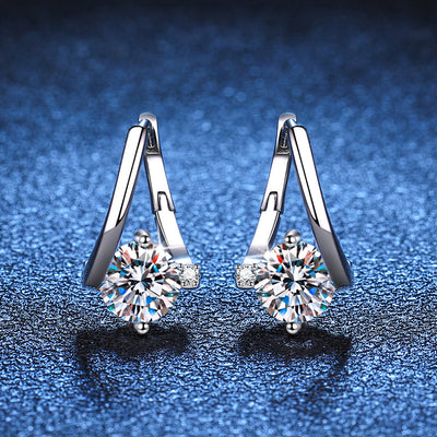 S925 Silver Moissanite Affordable Luxury Earrings