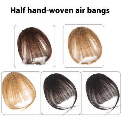 European And American Real Hair Bangs Wig Set Clip-in Bang Women's Natural Light