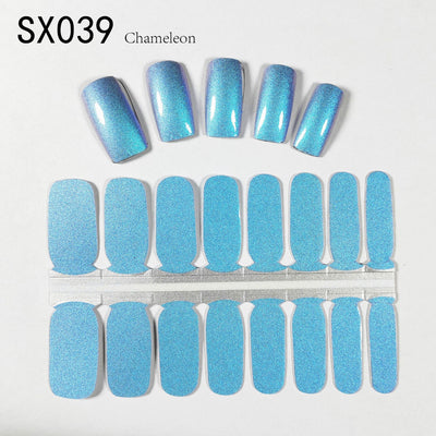 Starry Sky Nail Stickers Oil Film Color Changing