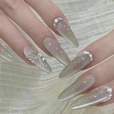 Cold Cat's Eye Butterfly Manicure High-grade Wedding Internet Celebrity Wear Nail Tip