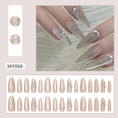 Cold Cat's Eye Butterfly Manicure High-grade Wedding Internet Celebrity Wear Nail Tip