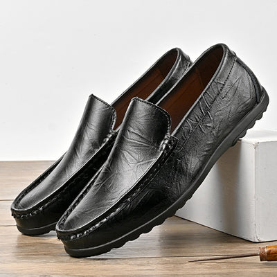 Men's Fashion Casual Slide Leather Shoes