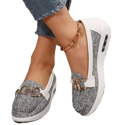 Fly-kit Mesh Metal Casual Pumps Lightweight Women