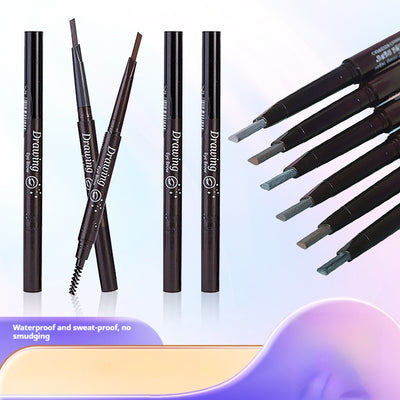 Double Headed Triangle Automatic Rotating Eyebrow Pencil