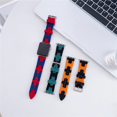 New H-type Two-color Sports Silicone Strap